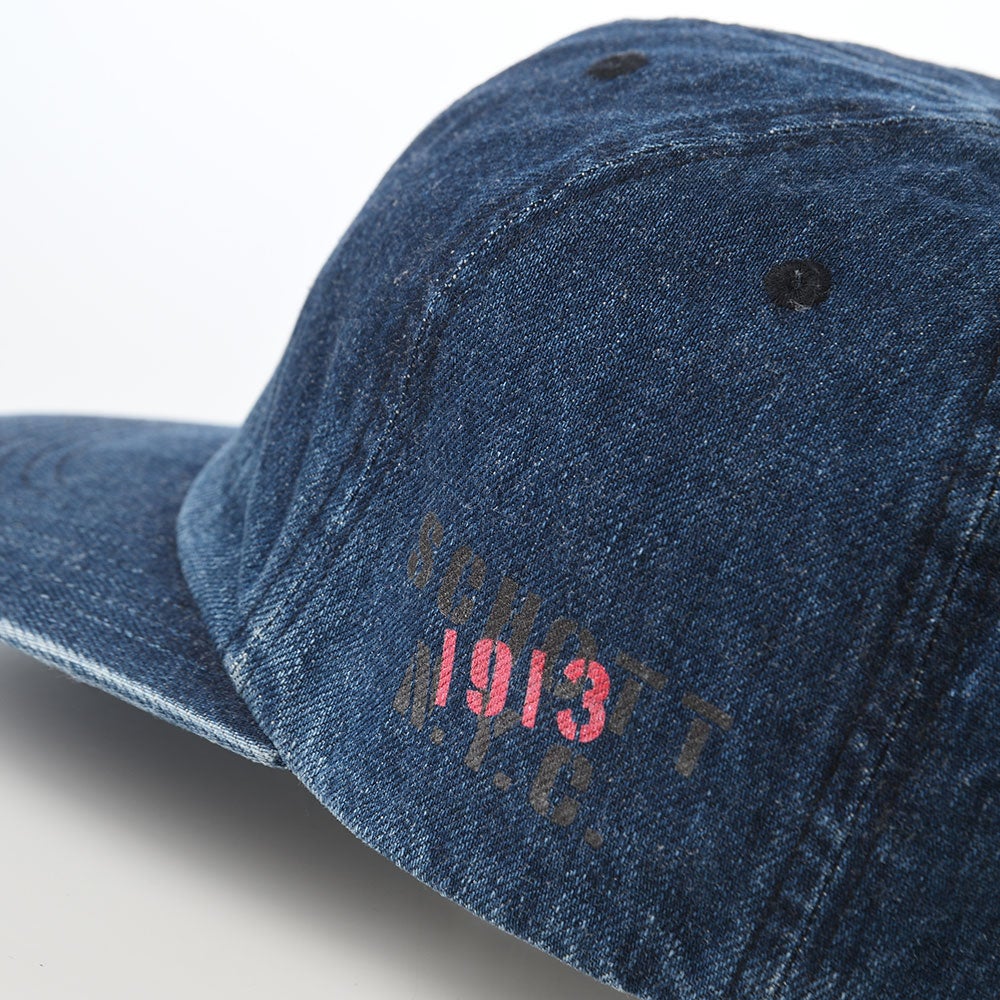 ショット キャップ VINTAGE DENIM STEMCIL LOGO 6P CAP（ヴィンテージ