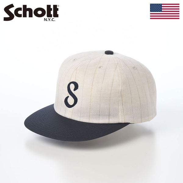LINEN MIX STRIPE CAP（リネンミックス ストライプ キャップ） SC149 ネイビー