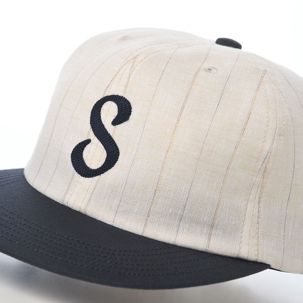 ショット キャップ LINEN MIX STRIPE CAP（リネンミックス ストライプ
