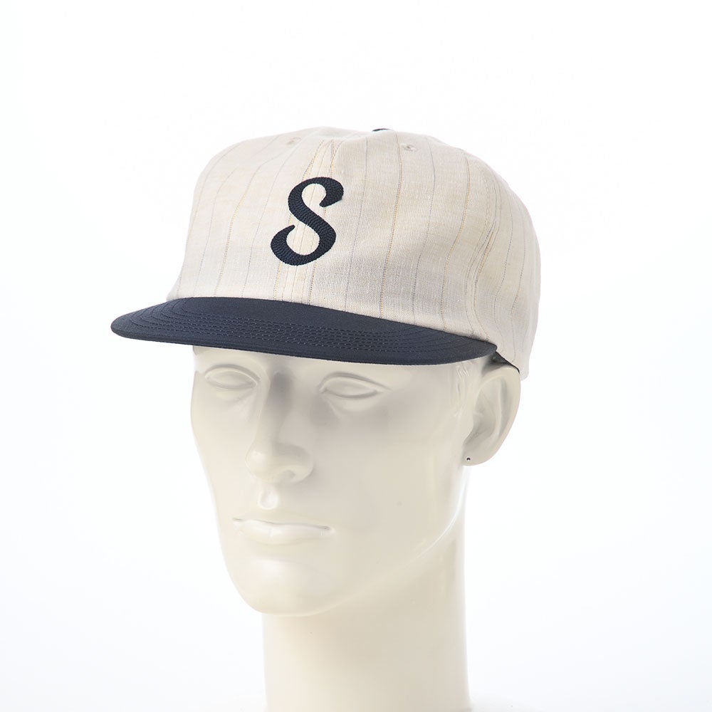 ショット キャップ LINEN MIX STRIPE CAP（リネンミックス ストライプ