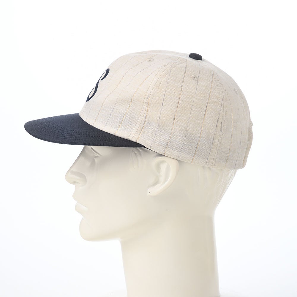 ショット キャップ LINEN MIX STRIPE CAP（リネンミックス ストライプ