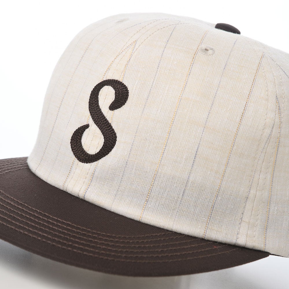 ショット キャップ LINEN MIX STRIPE CAP（リネンミックス ストライプ