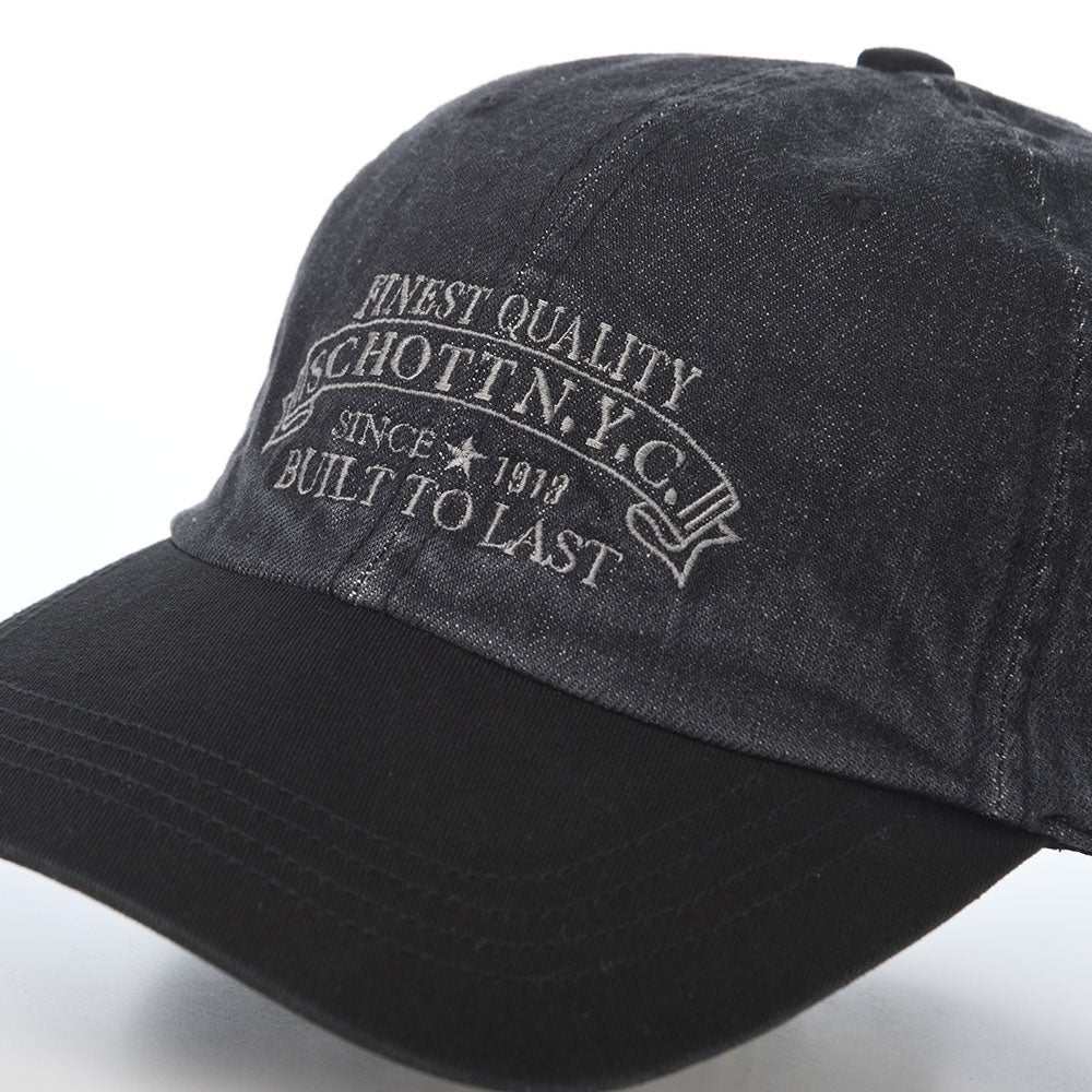 ショット キャップ AGED DENIM EMB 6P CAP（エイジドデニム エンブロイ
