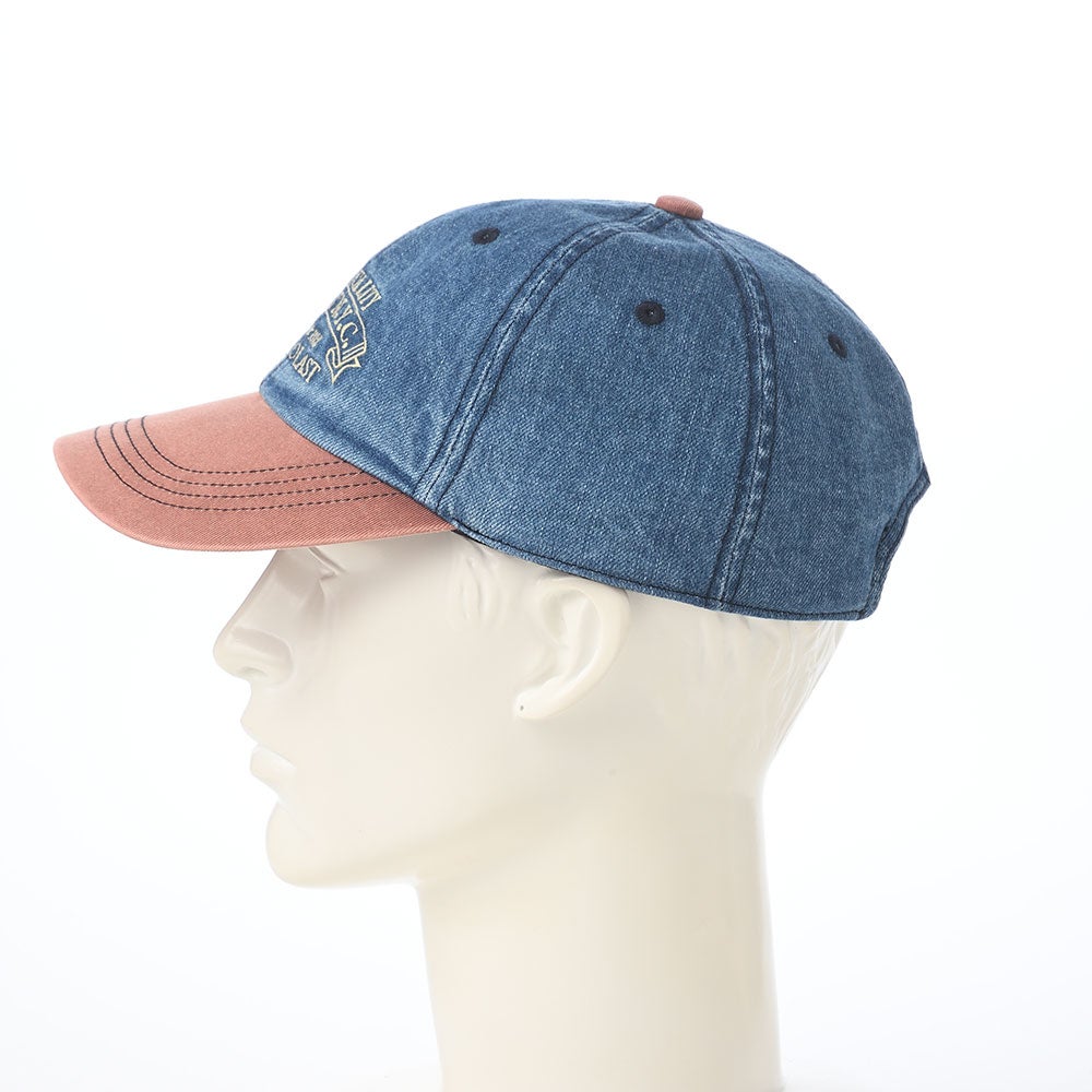 ショット キャップ AGED DENIM EMB 6P CAP（エイジドデニム エンブロイ