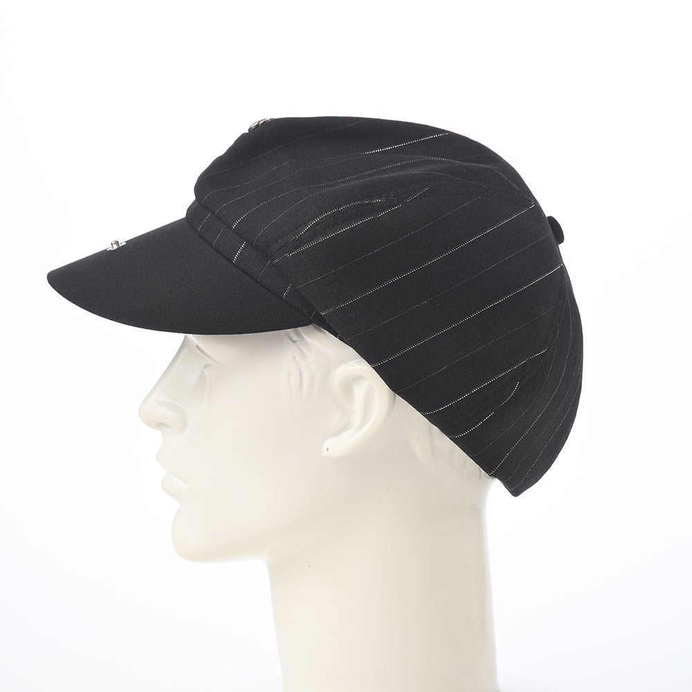 ショット キャスケット LINEN MIX STRIPE CASQUETTE（リネンミックス