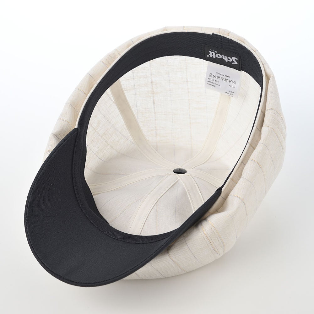 ショット キャスケット LINEN MIX STRIPE CASQUETTE（リネンミックス