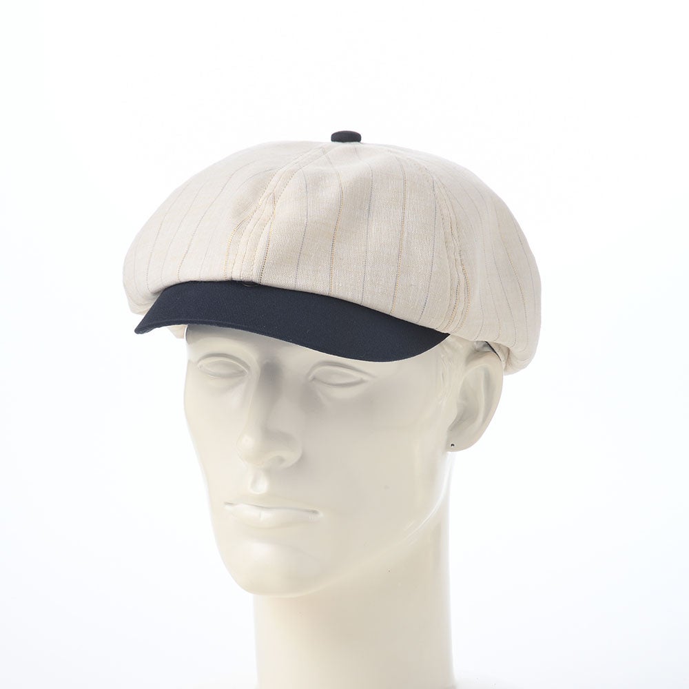 ショット キャスケット LINEN MIX STRIPE CASQUETTE（リネンミックス
