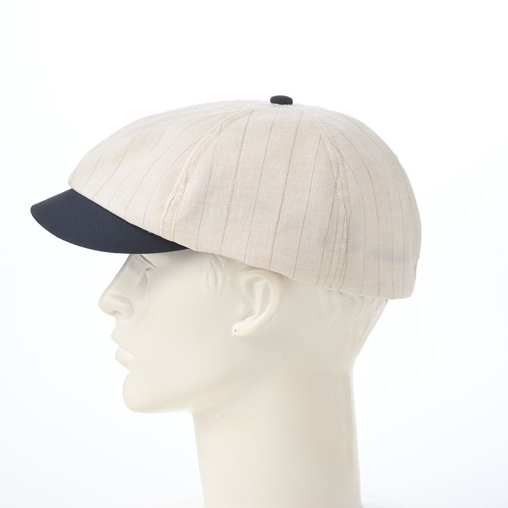 ショット キャスケット LINEN MIX STRIPE CASQUETTE（リネンミックス