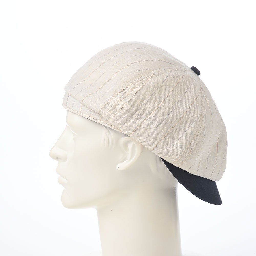 ショット キャスケット LINEN MIX STRIPE CASQUETTE（リネンミックス