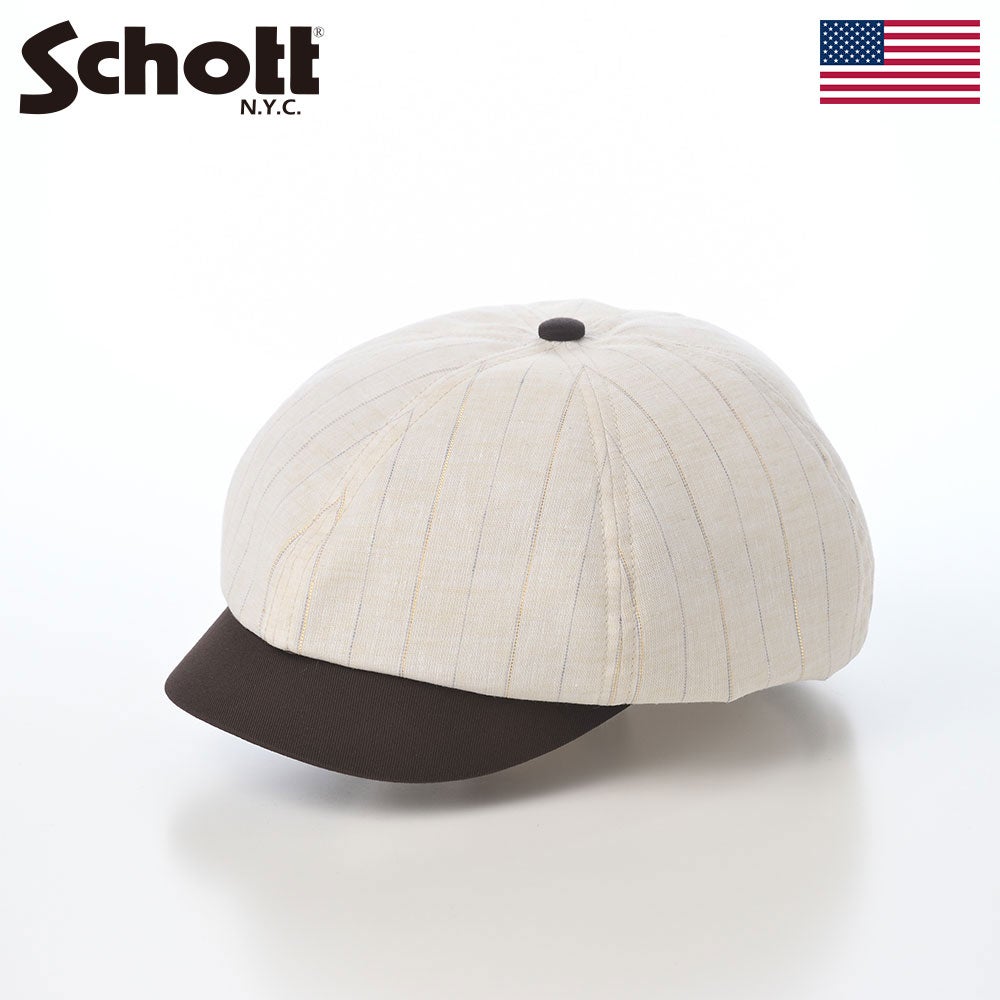 ショット キャスケット LINEN MIX STRIPE CASQUETTE（リネンミックス