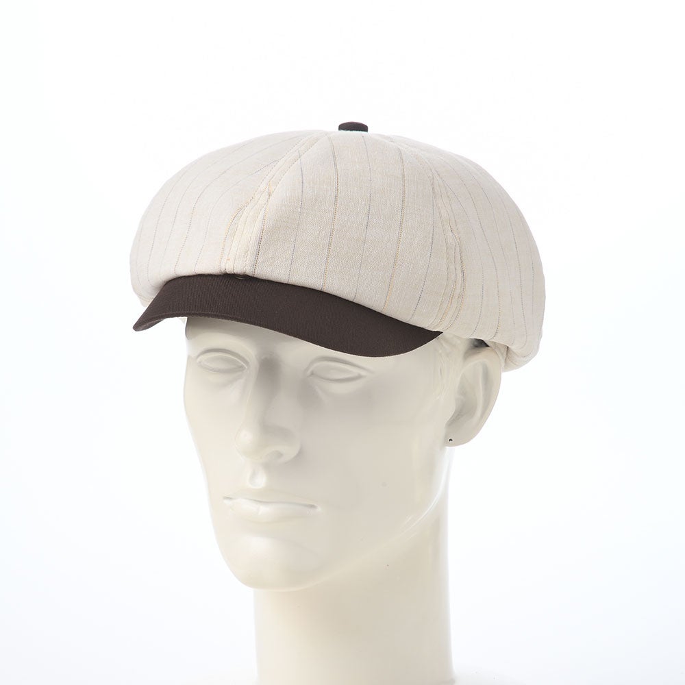 ショット キャスケット LINEN MIX STRIPE CASQUETTE（リネンミックス