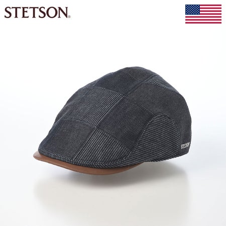 ステットソンのハンチング WASHED DENIM PATCHWORK HUNTING（ウォッシュドデニム パッチワーク ハンチング） SE870 ネイビー