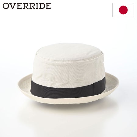 オーバーライドのポークパイハット OR PAPER CLOTH PORK PIE（ペーパークロス ポークパイ） ホワイト