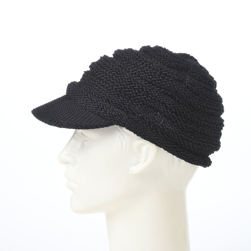 レッターのキャスケット Straw Yarn Cas（ストローヤーン キャス） ブラック
