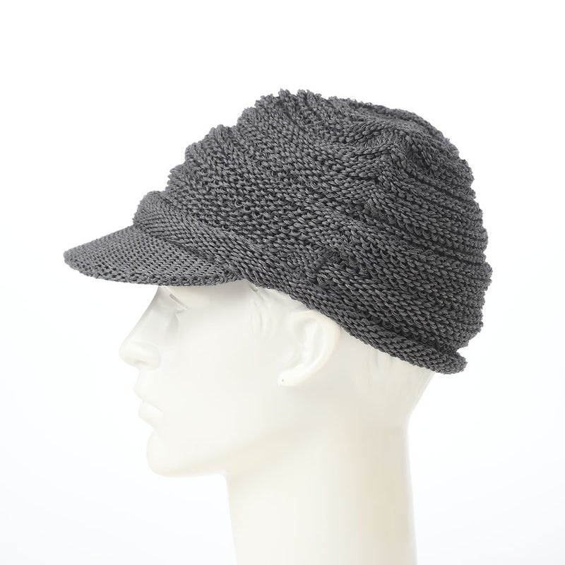 レッターのキャスケット Straw Yarn Cas（ストローヤーン キャス） グレー