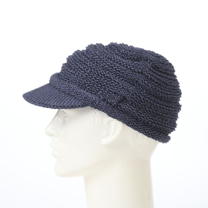 レッターのキャスケット Straw Yarn Cas（ストローヤーン キャス） インディゴ