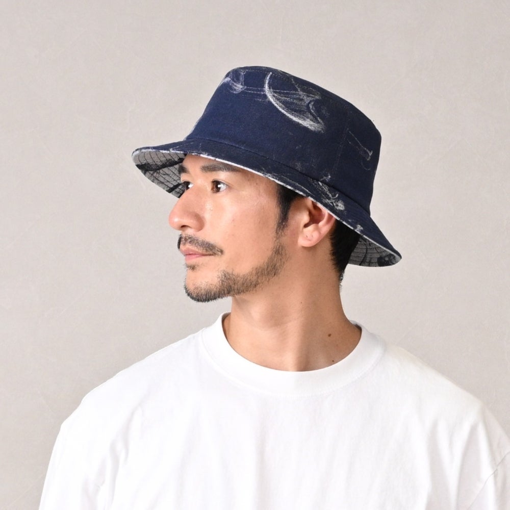時谷堂オリジナル バケットハット Ink Flow Bucket Hat（インクフロー