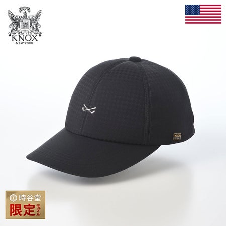ノックスのキャップ Aeria Golf Cap（エアリア ゴルフキャップ） ブラック