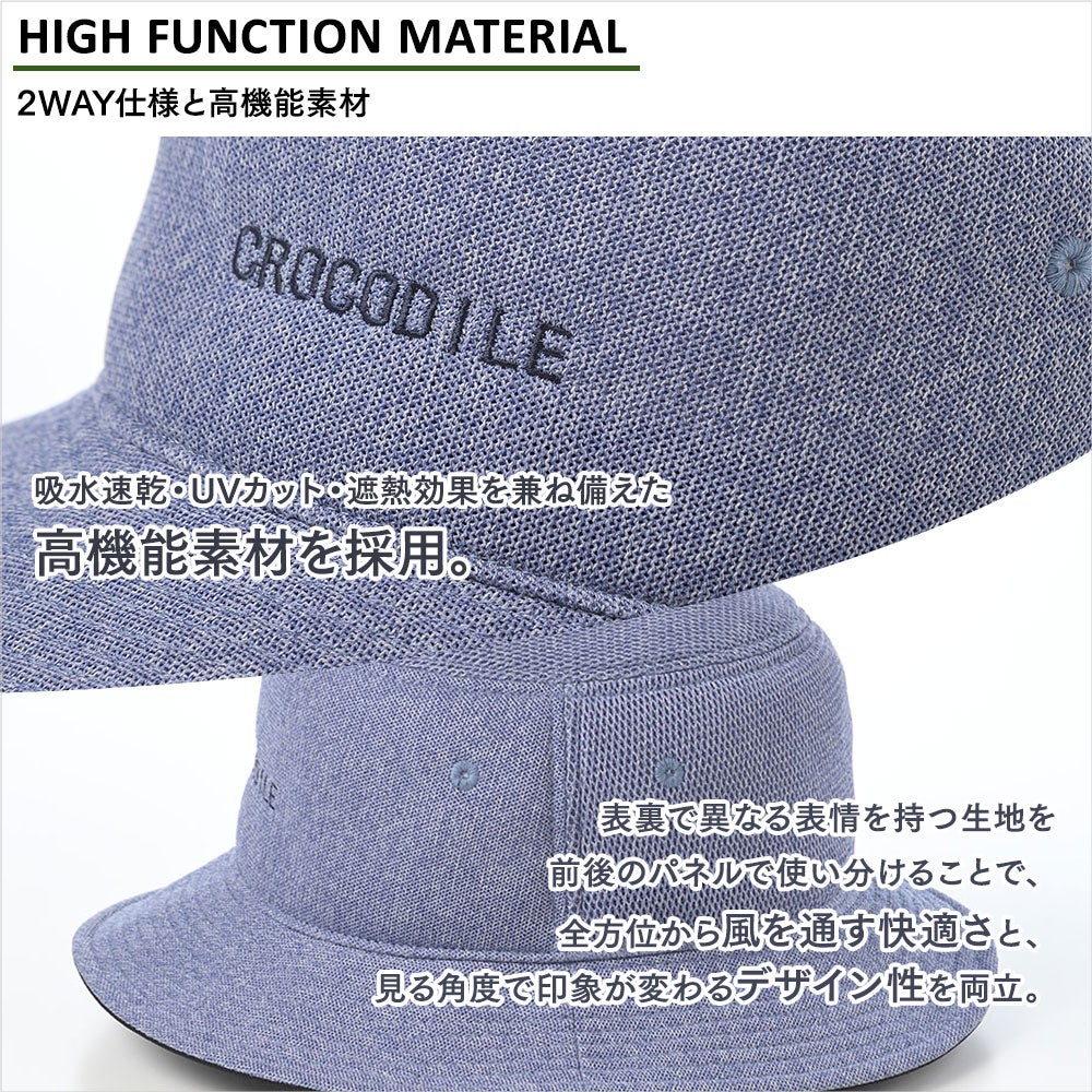 クロコダイル バケットハット Air Mesh Golf Bucket Hat（エアメッシュ
