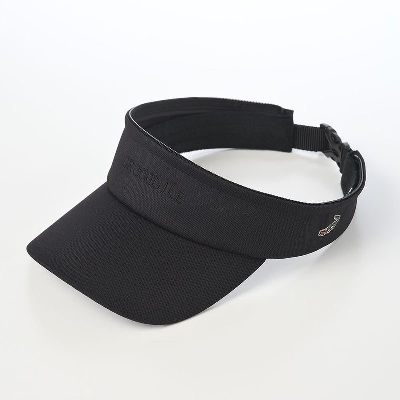 クロコダイルのサンバイザー Air Mesh 2way Golf Cap（エアメッシュ ツーウェイ ゴルフキャップ） ブラック