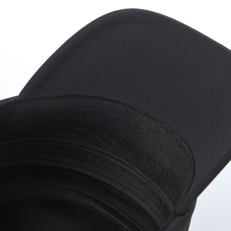 クロコダイルのサンバイザー Air Mesh 2way Golf Cap（エアメッシュ ツーウェイ ゴルフキャップ） ブラック