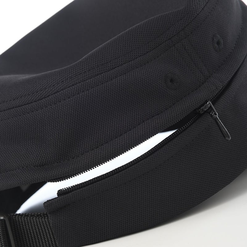 クロコダイルのサンバイザー Air Mesh 2way Golf Cap（エアメッシュ ツーウェイ ゴルフキャップ） ブラック