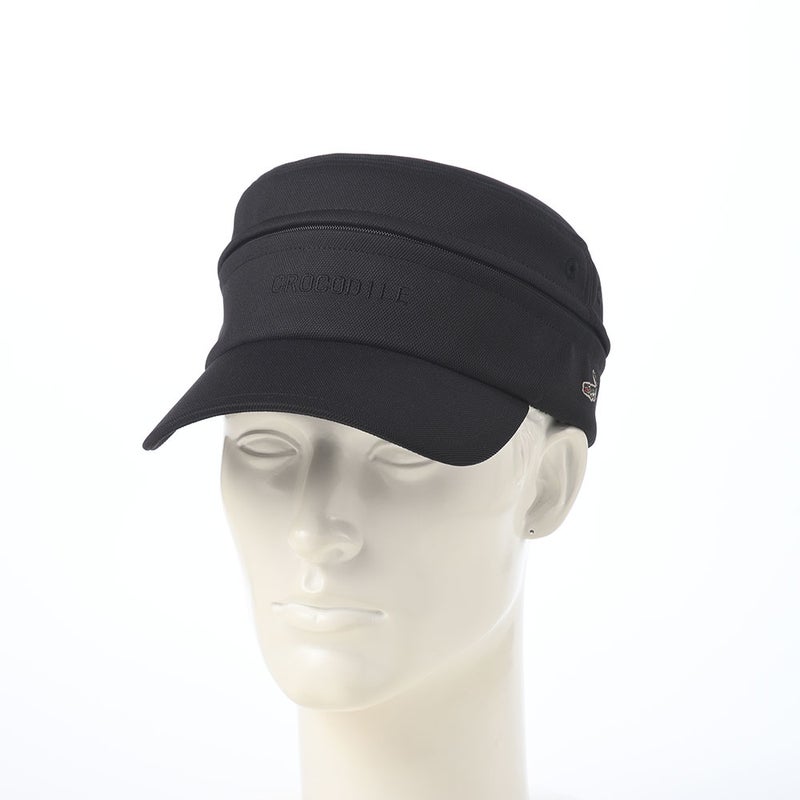クロコダイルのサンバイザー Air Mesh 2way Golf Cap（エアメッシュ ツーウェイ ゴルフキャップ） ブラック