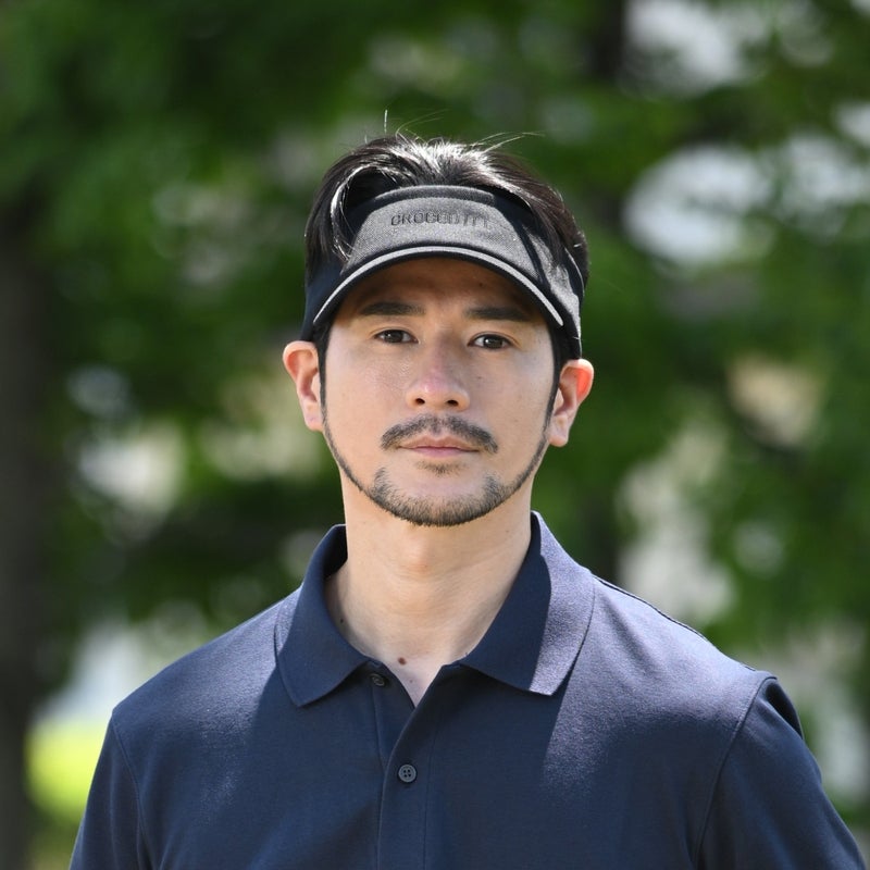 クロコダイルのサンバイザー Air Mesh 2way Golf Cap（エアメッシュ ツーウェイ ゴルフキャップ） ブラック
