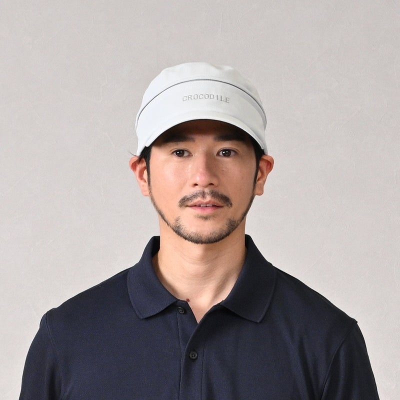 クロコダイルのサンバイザー Air Mesh 2way Golf Cap（エアメッシュ ツーウェイ ゴルフキャップ） ライトグレー