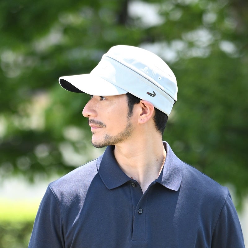 クロコダイルのサンバイザー Air Mesh 2way Golf Cap（エアメッシュ ツーウェイ ゴルフキャップ） ライトグレー