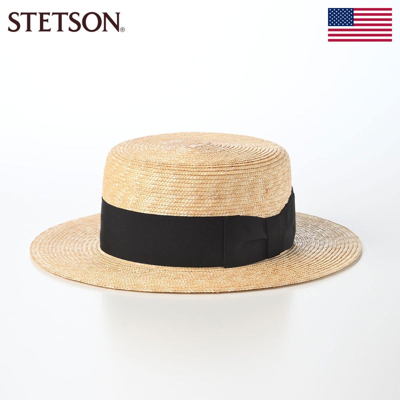ステットソンのカンカン帽 STRAW BRAID KANKAN HAT（ストローブレード カンカンハット） SE853 ベージュ