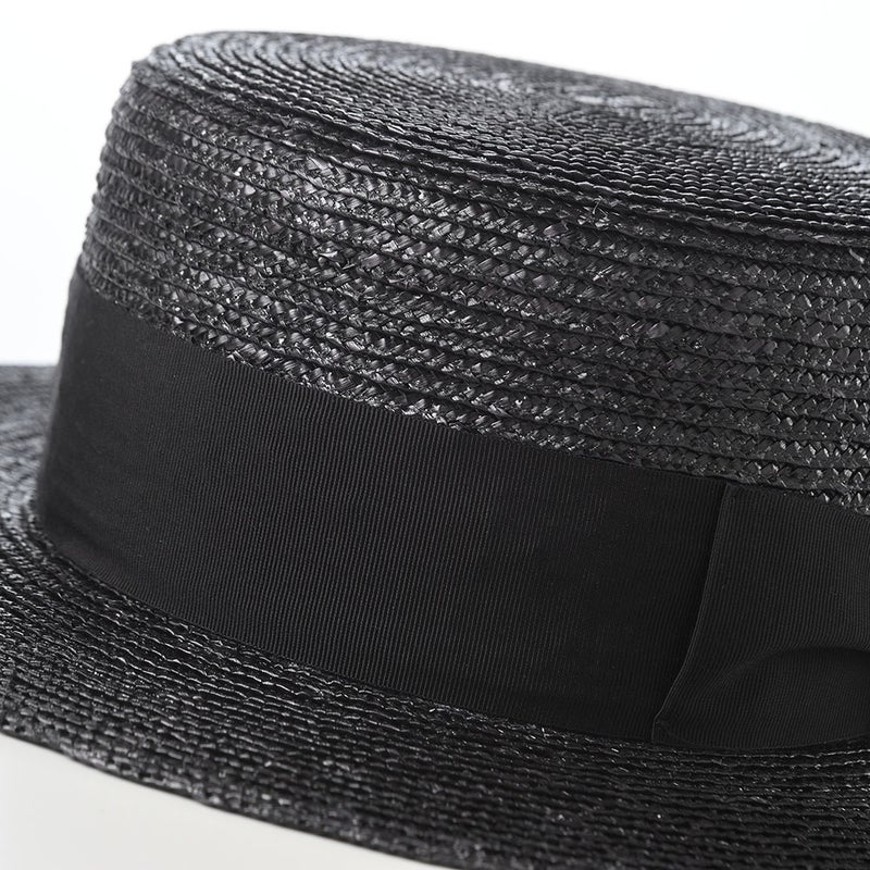 ステットソンのカンカン帽 STRAW BRAID KANKAN HAT（ストローブレード カンカンハット） SE853 ブラック
