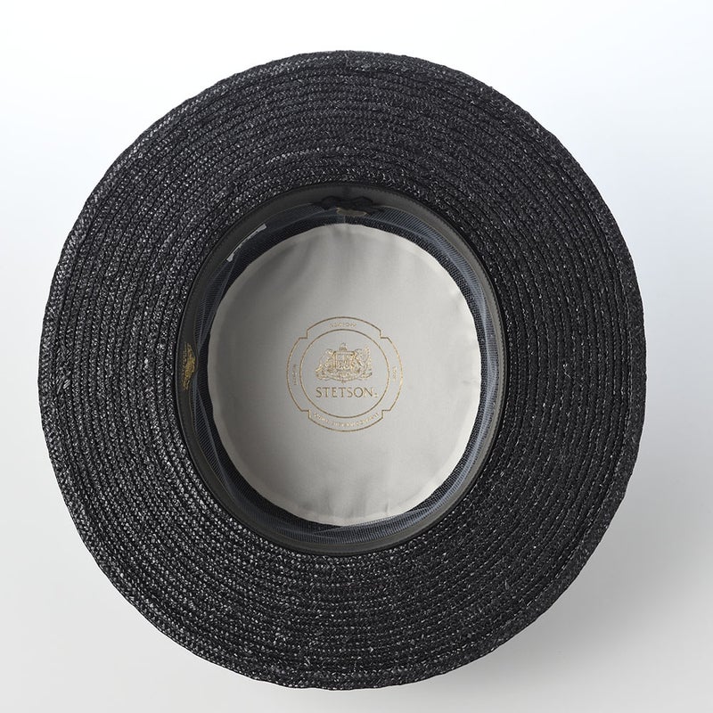 ステットソンのカンカン帽 STRAW BRAID KANKAN HAT（ストローブレード カンカンハット） SE853 ブラック