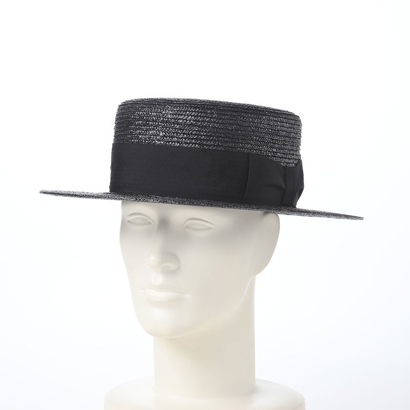 ステットソンのカンカン帽 STRAW BRAID KANKAN HAT（ストローブレード カンカンハット） SE853 ブラック