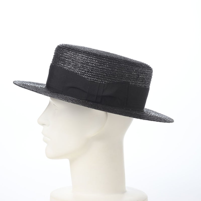 ステットソンのカンカン帽 STRAW BRAID KANKAN HAT（ストローブレード カンカンハット） SE853 ブラック
