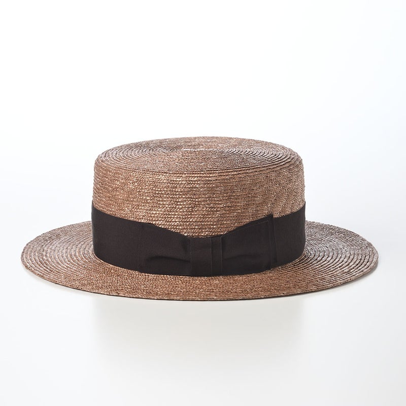 ステットソンのカンカン帽 STRAW BRAID KANKAN HAT（ストローブレード カンカンハット） SE853 ブラウン