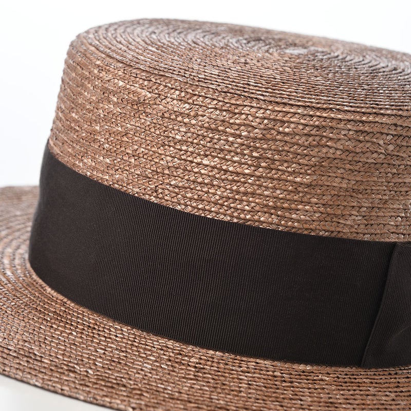 ステットソンのカンカン帽 STRAW BRAID KANKAN HAT（ストローブレード カンカンハット） SE853 ブラウン