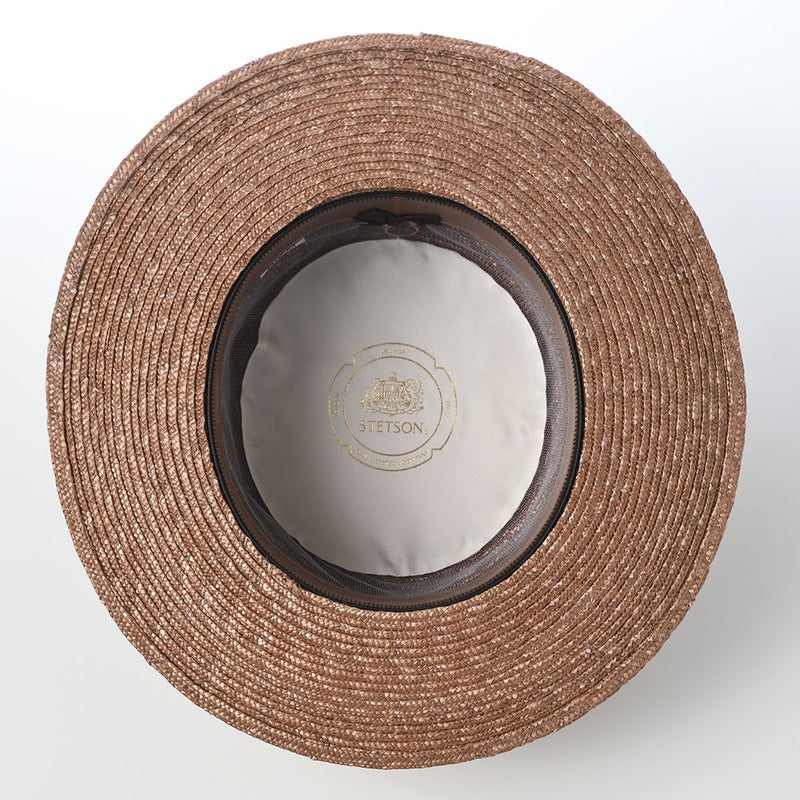 ステットソンのカンカン帽 STRAW BRAID KANKAN HAT（ストローブレード カンカンハット） SE853 ブラウン