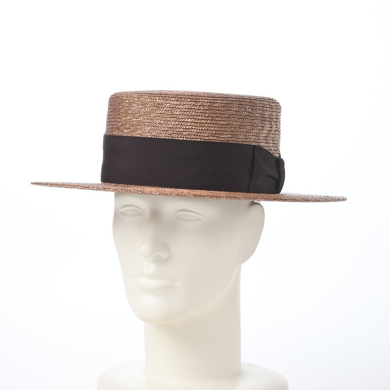 ステットソンのカンカン帽 STRAW BRAID KANKAN HAT（ストローブレード カンカンハット） SE853 ブラウン