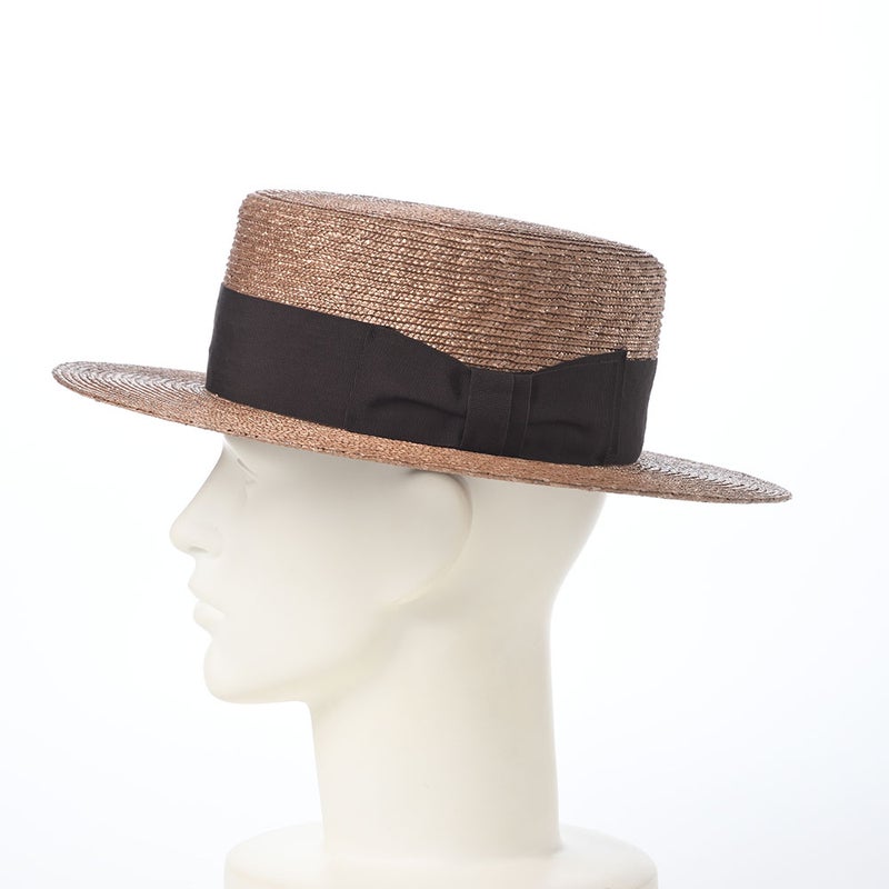 ステットソンのカンカン帽 STRAW BRAID KANKAN HAT（ストローブレード カンカンハット） SE853 ブラウン