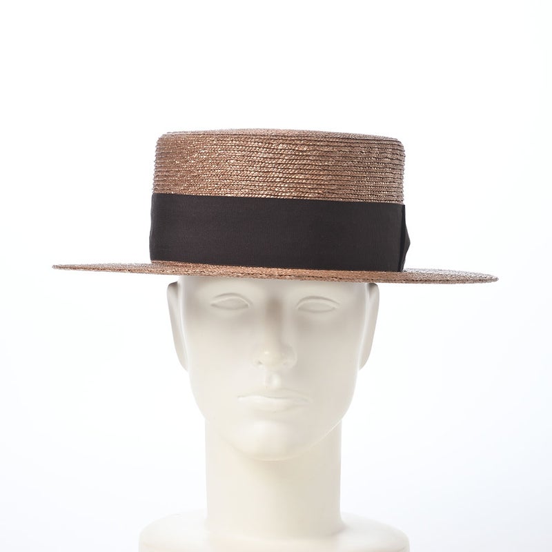 ステットソンのカンカン帽 STRAW BRAID KANKAN HAT（ストローブレード カンカンハット） SE853 ブラウン
