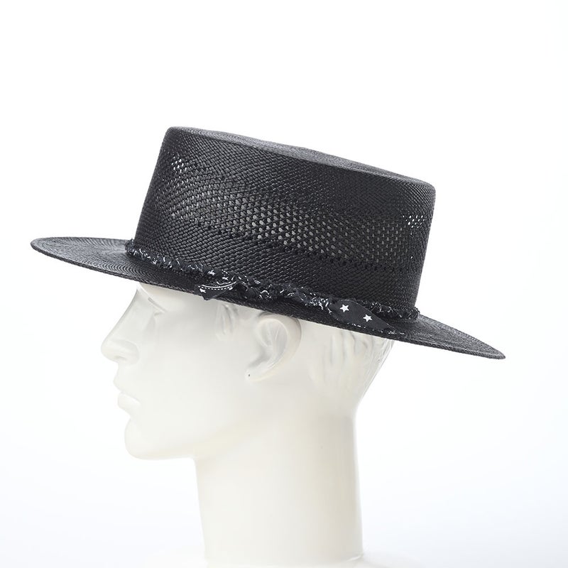 ステットソンのボーターハット VENTED FLAT BANDANA PANAMA（ベンテッド フラット バンダナ パナマ） SE873 ブラック