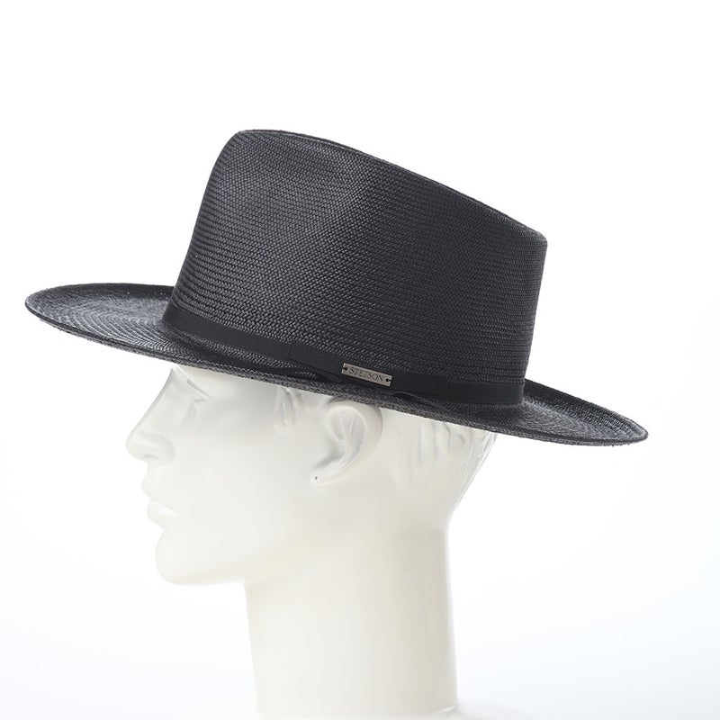 ステットソンのパナマハット FLAT VINTAGE NARROW PANAMA G12（フラット ヴィンテージ ナロー パナマ G12） SE876 ブラック