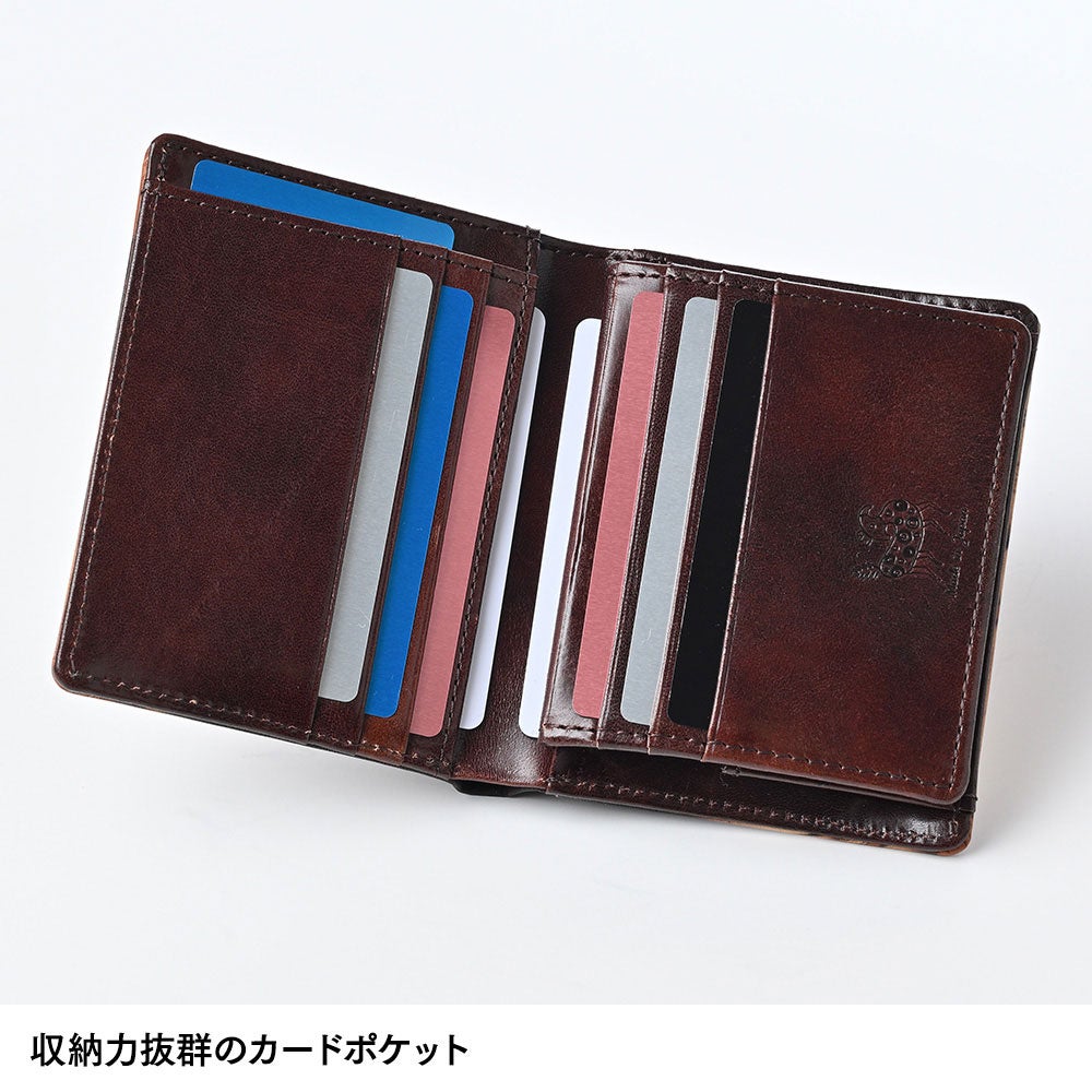 ズー 二つ折り財布 泥染めレザー 二つ折り財布 ブラウン | 帽子通販 時