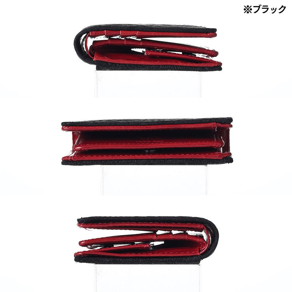 ズー 二つ折り財布 象革 バイカラー 二つ折り財布 パープル | 帽子通販