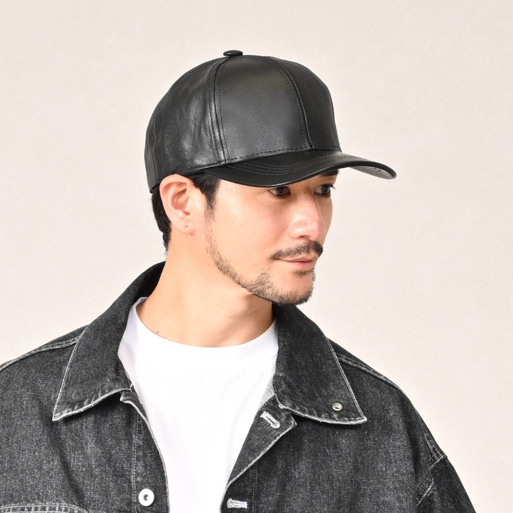 KB Leather Cap（KB レザー キャップ） ブラック | 帽子通販 時谷堂百貨