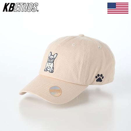 ケービーエトスのキャップ French Bulldog Cap（フレンチブルドッグ キャップ） ベージュ