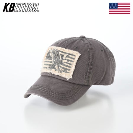 ケービーエトスのキャップ Eagle Flag Vintage Cap（イーグル フラッグ ヴィンテージキャップ） グレー