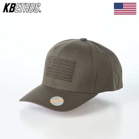 ケービーエトスのキャップ Flag Underbrim Cap（フラッグ アンダーブリム キャップ） オリーブ