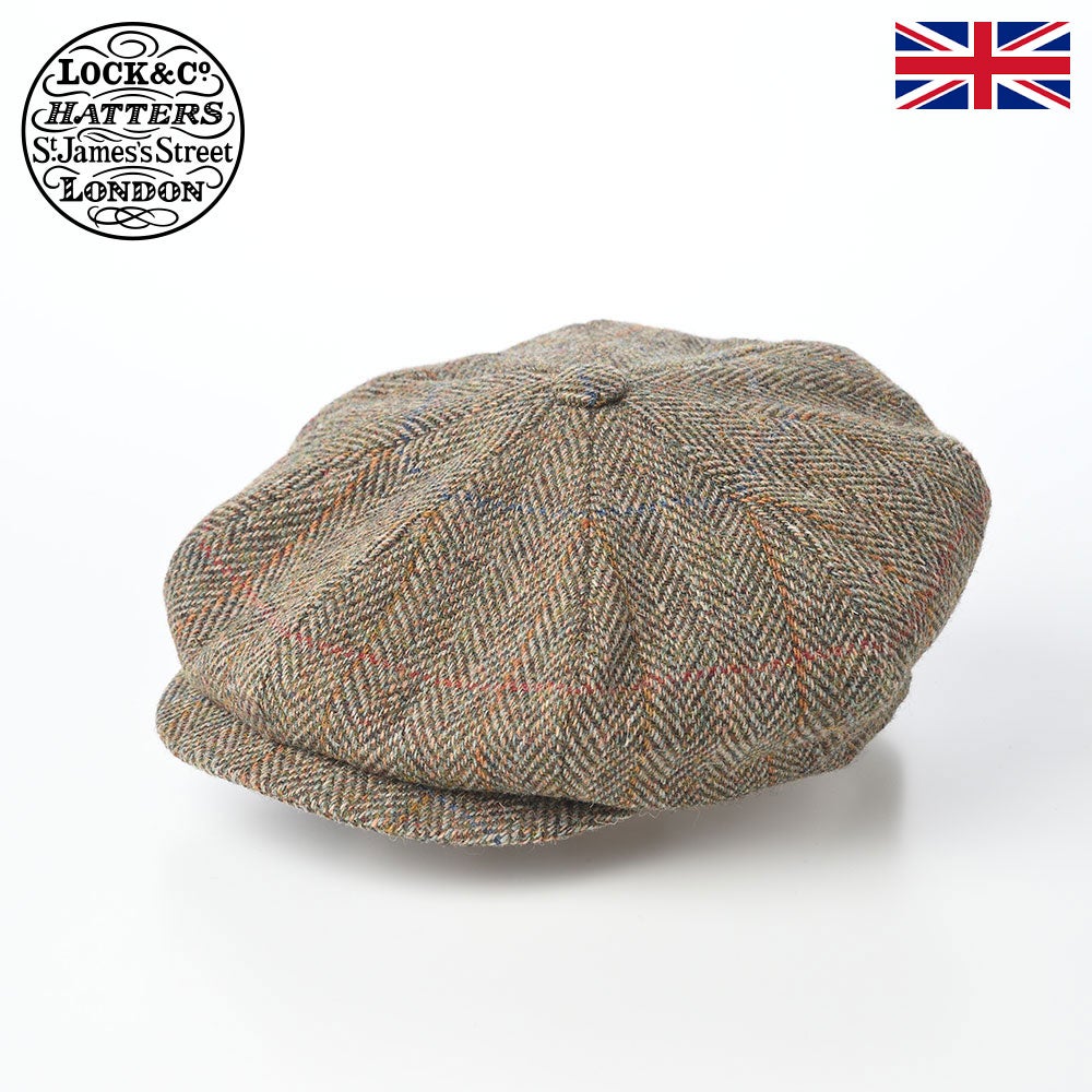 ステットソン キャスケット HARRISTWEED LEATHER BIG CAS（ハリス
